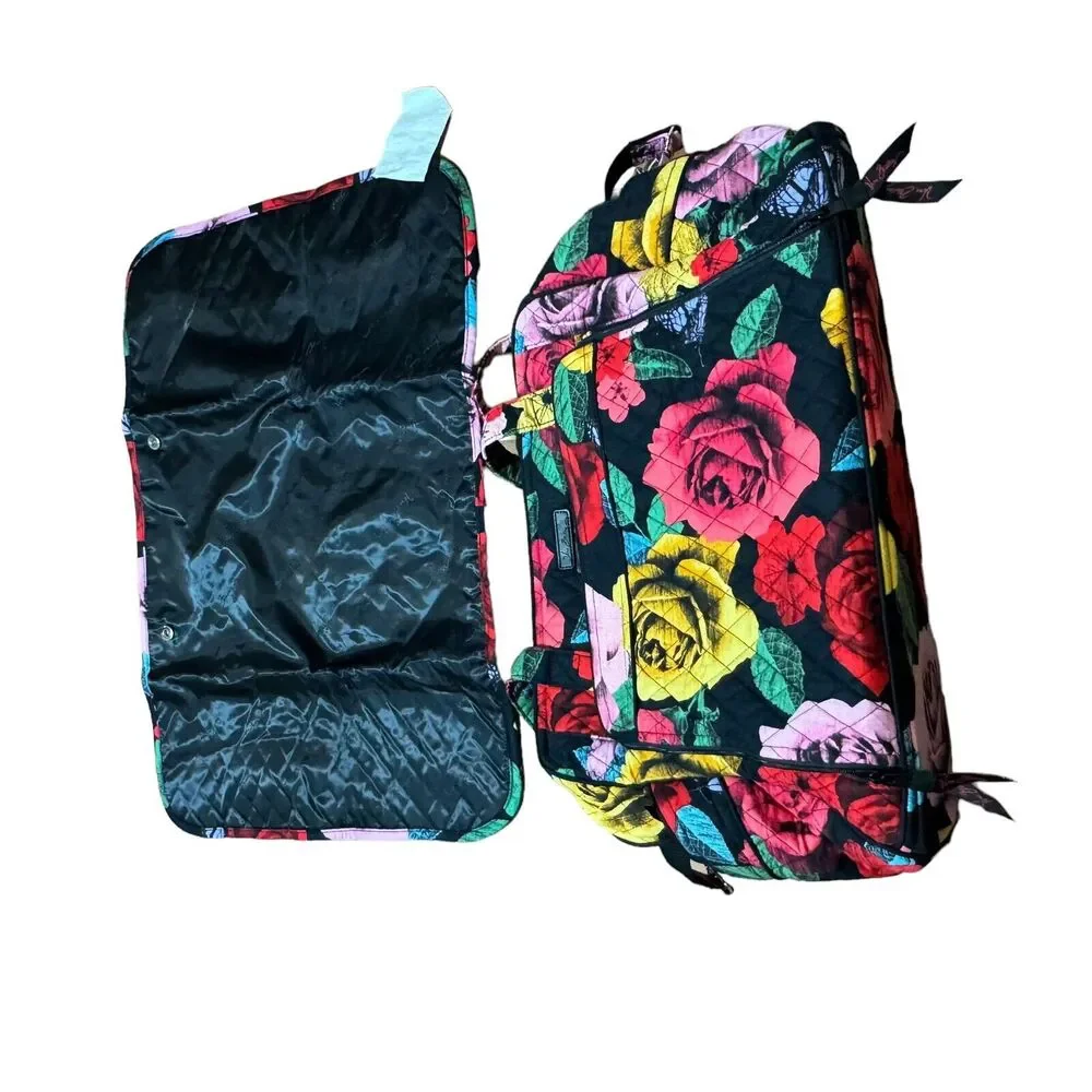 Vera Bradley Ultimate Baby Diaper Overnight Bag Quilted Roses Floral Pockets